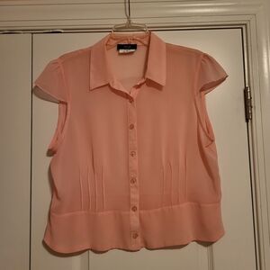 Sheer pale pink blouse